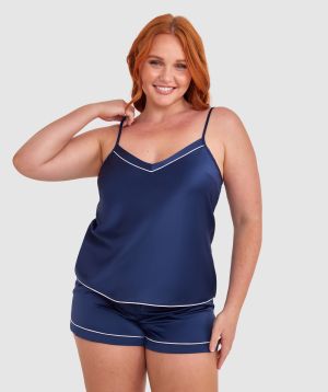 Liquid Satin Cami - Navy