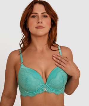 Fashion X Comfort Plunge Full Cup Bra - Aqua