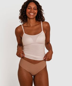 Smooth Comfort High Waist V String - Nude 4