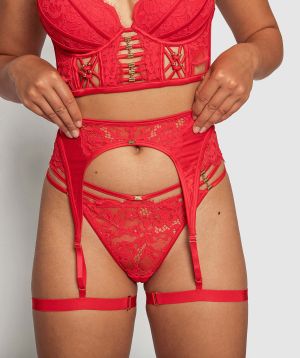 Vamp Lys First Suspender - Red