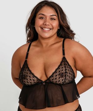 Night Games Sweetheart Cami - Black