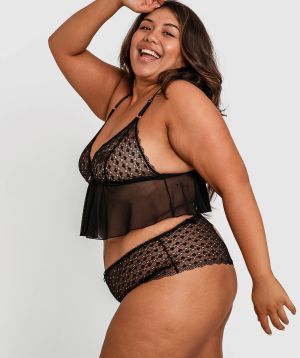 Night Games Sweetheart French Knicker - Black