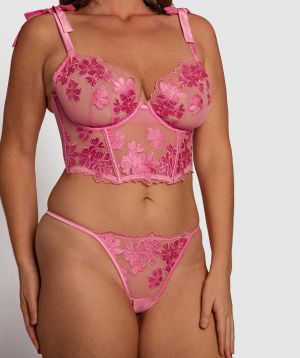 Enchanted Buy Yourself Flowers V String Knicker - Pink