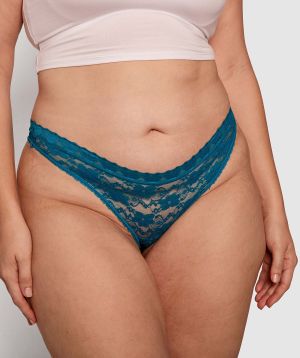 Darling V String Knicker - Blue