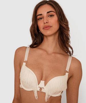 Night Games Tease Me Push Up Bra - Ivory