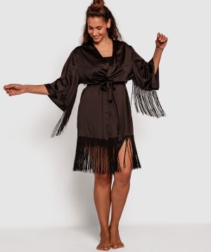 Night Games Tease Me Wrap - Black