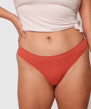Theodora V String Knicker - Dark Red