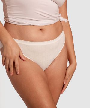 Theodora High Waist Knicker - White