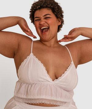 Aurelia Crop Cami - White