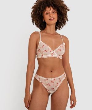 Canna Lily Underwire Bra - Floral Print