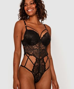 Nara Push Up Bodysuit - Black
