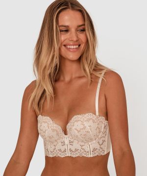 Aurelia Strapless Push Up Bra - Ivory
