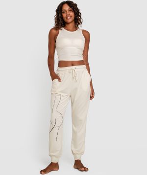 Rib Tank with Shelf Bra - Eggshell