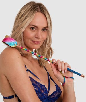 Night Games Rainbow Riding Crop - Multicolour