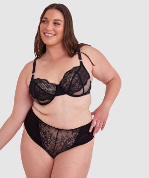 Inez High Waist V String - Black
