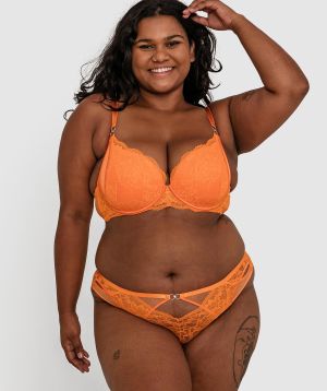 Breeze Contour Plunge Bra - Orange
