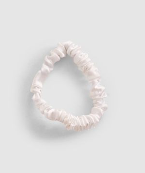 Thin Scrunchie - White