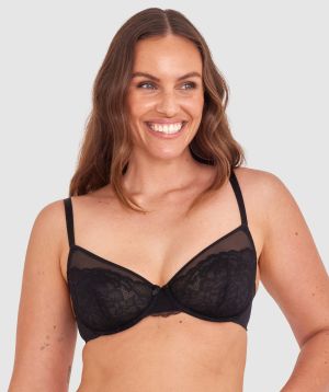 Dana Unlined Plunge Bra - Black