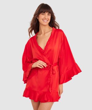 Kelsey Short Wrap-Red