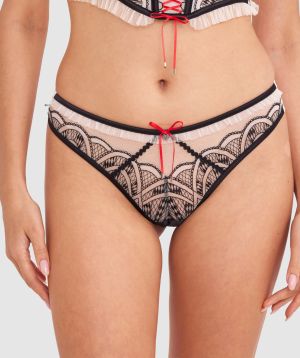 Vamp Joke's On You High Leg Brazilian Knicker - Black