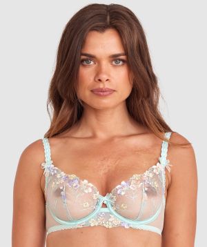 Enchanted Featherington Bra - Mint Green/Multicolour