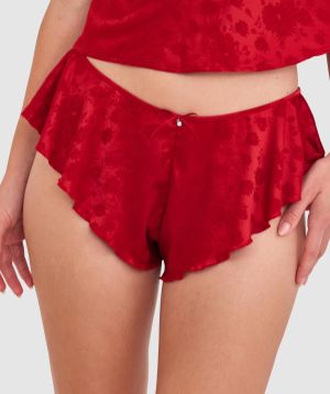 Rosalie French Knicker - Dark Red 2