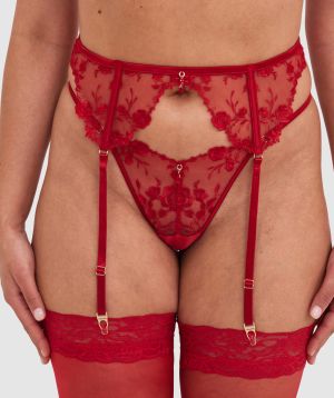 Vamp All Yours Suspender - Dark Red