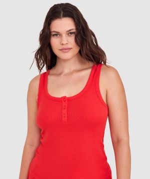 Body Bliss Lounge Cami-Light Red