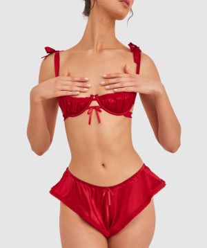 Night Games Wishes X Kisses Erotic Set-Dark Red