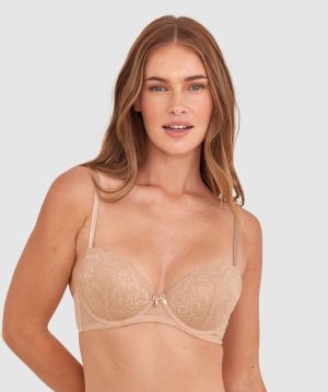 Sally Push Up Bra-Nude