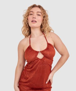 Night Games Wild Delight Slip - Rust