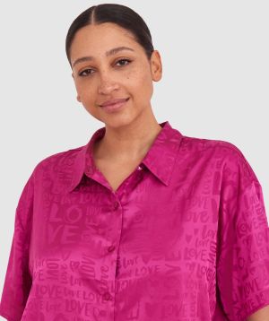 Jacqui Short Sleeve Shirt - Magenta
