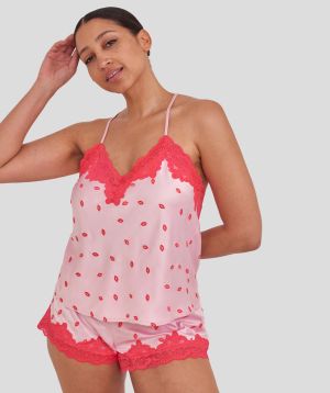 Angelica Kisses Cami - Print/Pink