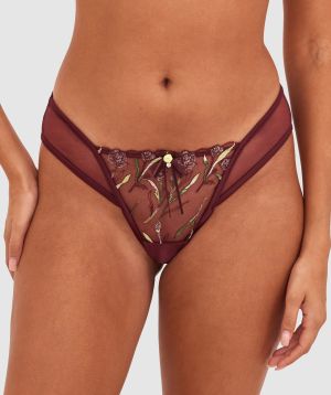 Enchanted Morena High Leg Brazilian Knicker - Berry
