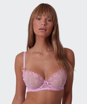 Enchanted Cherry Blossom Avenue Underwire Bra-Lilac / Pink