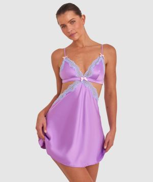 Night Games Summer Crush Slip - Lilac/Pale Blue