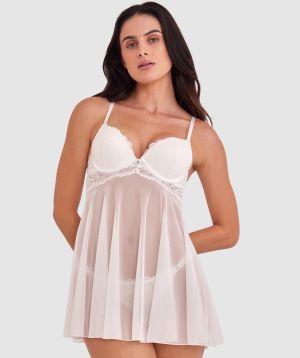 Bethany Essentials Push Up Babydoll - Ivory
