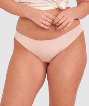Smooth Comfort Cotton Brazilian Knicker - Blush Pink