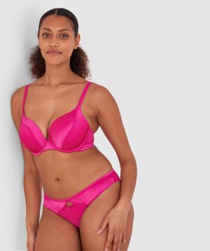 Dominique Lightly Lined Full Coverage Bra - Fuchsia Pink