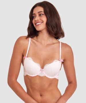 Lela Push Up Bra - Ivory/Light Pink
