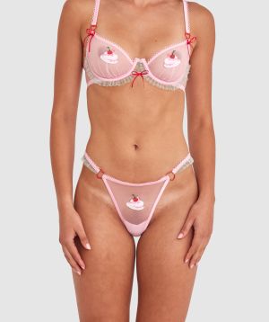 Night Games Bottomless Brunch String - Light Pink/ Mint Green