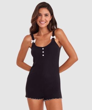 Sary Romper - Black/White