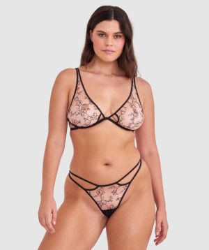 Night Games Fainthearted Unlined String Set - Black