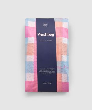 Azlin Check Large Washbag - Print Check