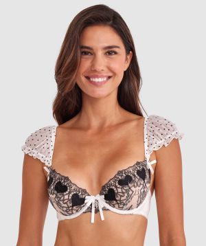 Enchanted Hopelessly Devoted Bra - Ivory/Black