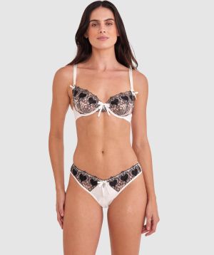 Enchanted Hopelessly Devoted Bra - Ivory/Black