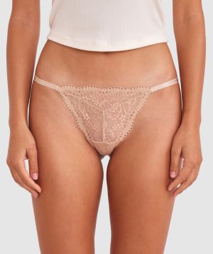 Sara High Leg String - Nude 2