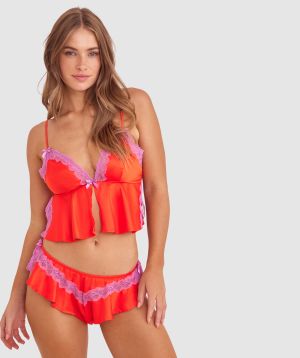 Night Games Summer Crush Cami - Light Red/ Purple