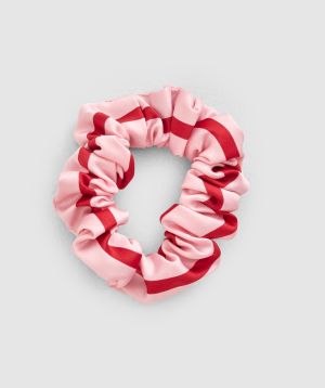 Liquid Satin Scrunchie-Print Stripe
