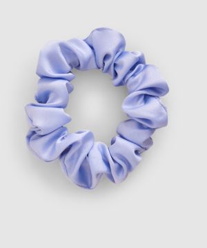 Liquid Satin Scrunchie - Pale Blue